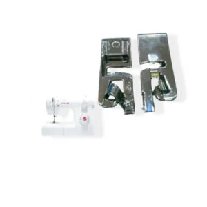 Prensatela TH-7307-4L para dobladillo de 4 mm en máquina plana, repuesto metálico para acabados precisos y profesionales.